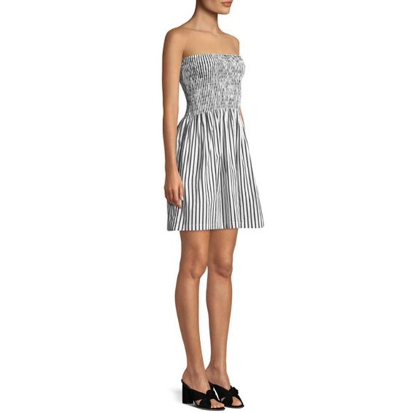 NEW ATM Striped Poplin Mini Smocked Tube Vertical - Picture 4 of 11